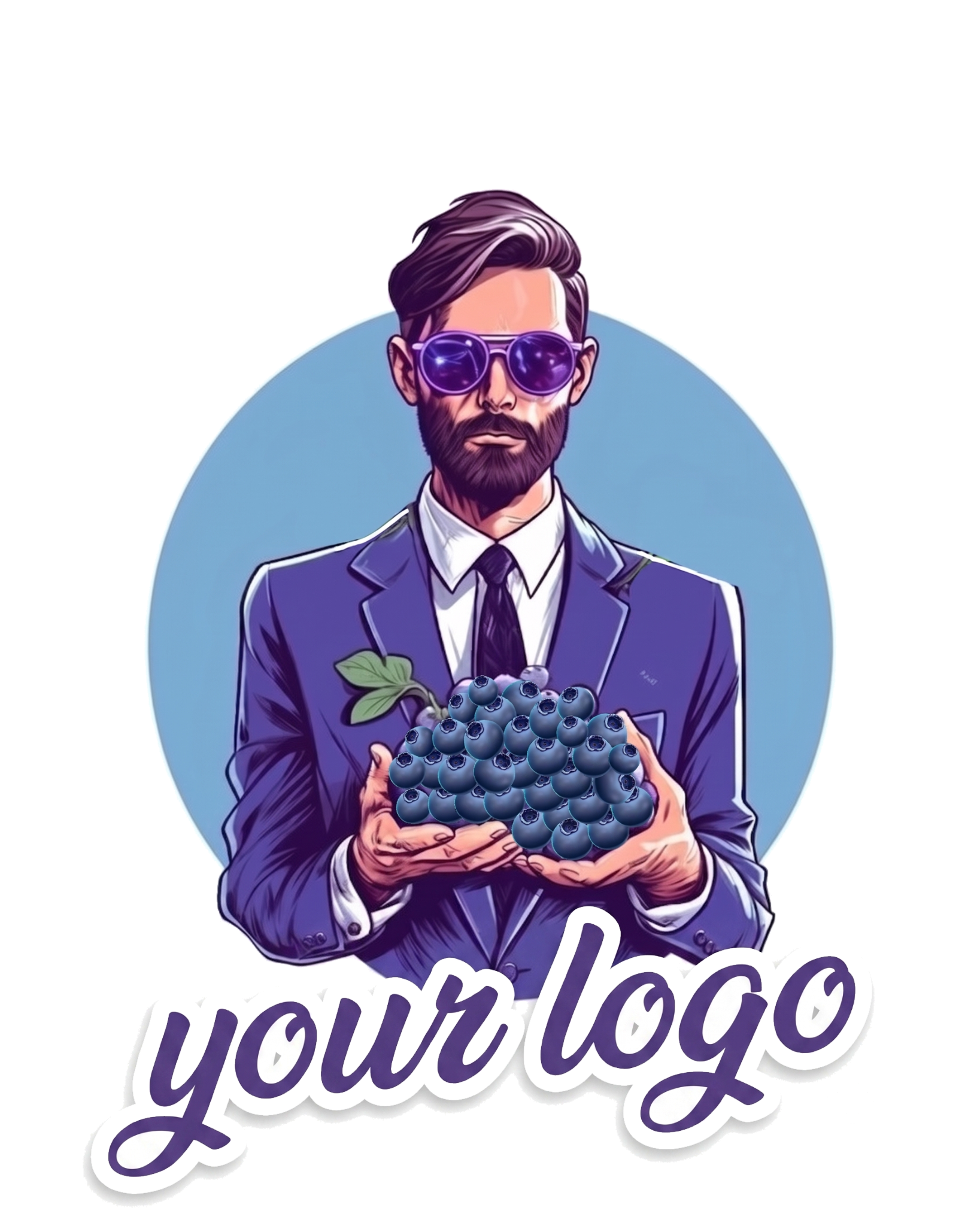 Logo Mascotă „The Blueberry Gentleman”
